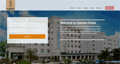 Desktop Screenshot of clarestahotels.com